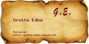 Grotte Edna névjegykártya